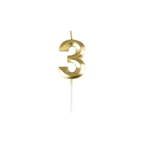 Sviečka číslo 3 – zlatá